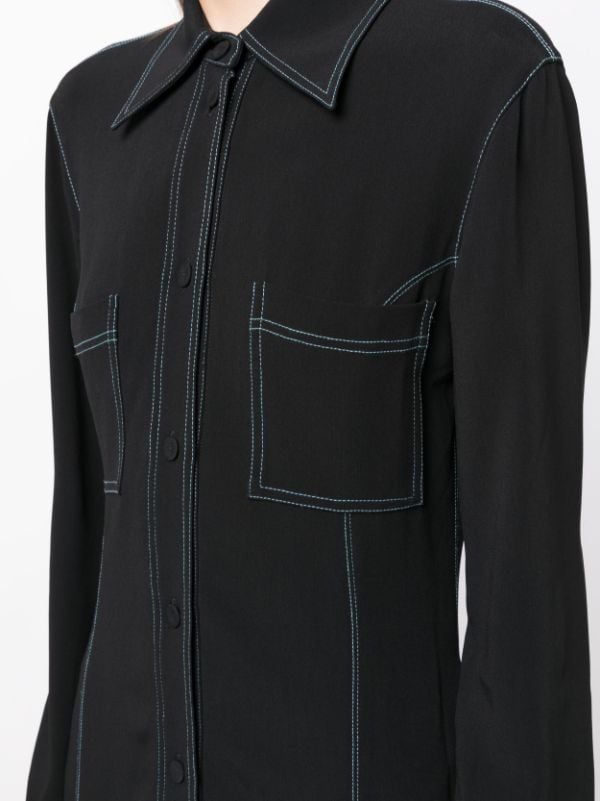 Stella McCartney contrast-stitching long-sleeve Shirt - Farfetch