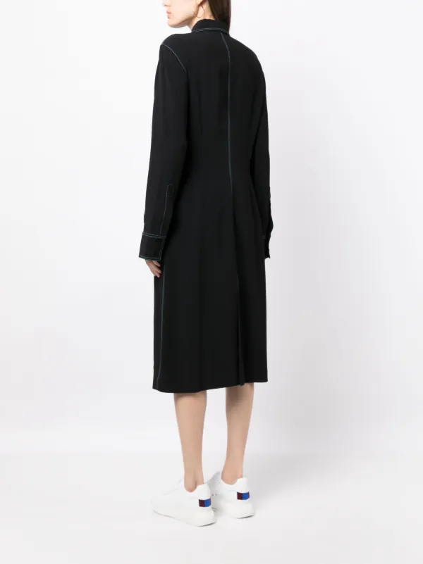 【送料&関税込】Stella McCartney Shirt Dress STELLA MCCARTNEY + NET SUSTAIN piqué-trimmed organic cotton