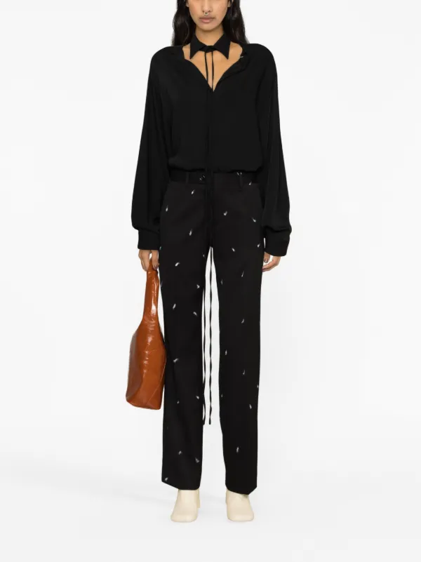 MM6 Maison Margiela cut-out Collar Blouse - Farfetch