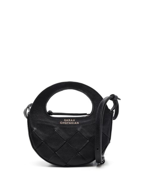 Sarah Chofakian Martha logo-print leather bag