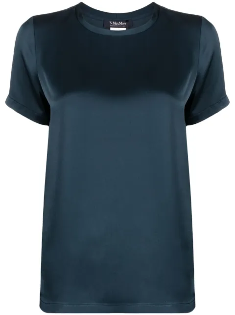 'S Max Mara satin-finish crew-neck T-shirt