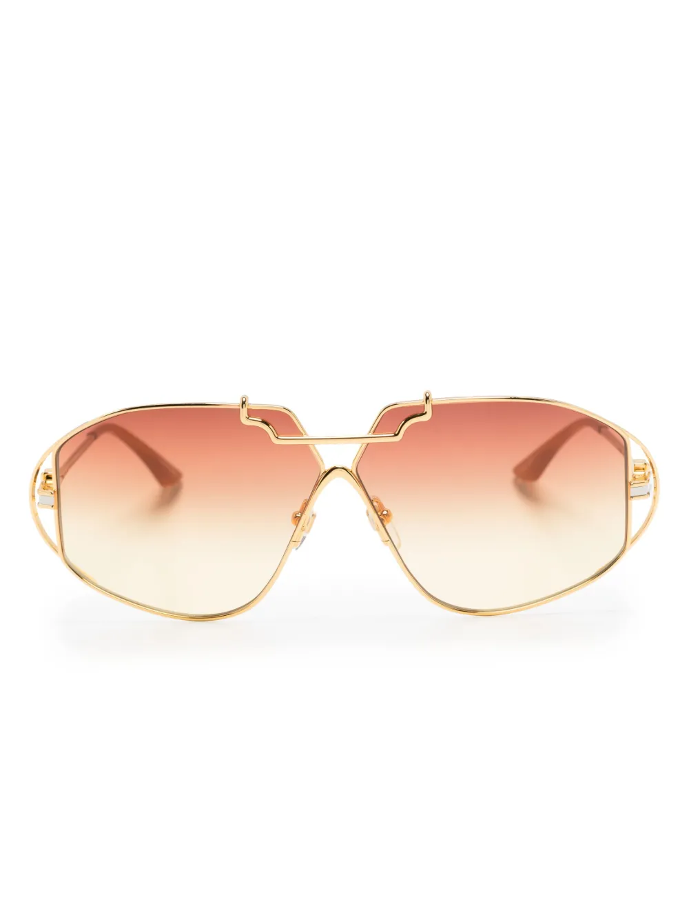 oversize-frame gradient sunglasses