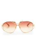 Casablanca oversize-frame gradient sunglasses - Gold