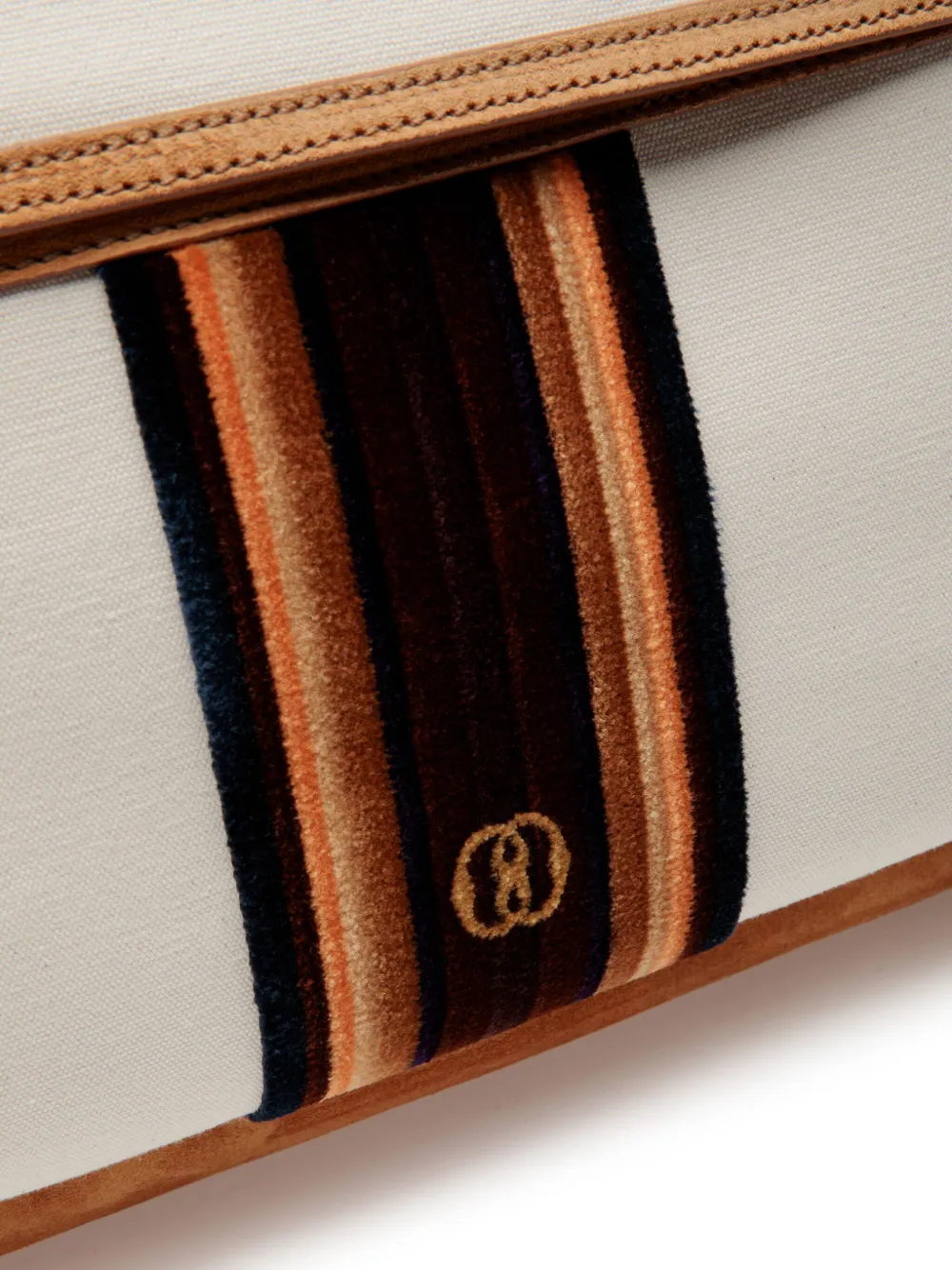 Bally Gare rugzak met gestreept detail en vlakken Beige