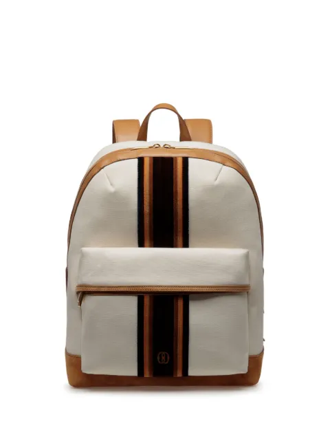 Bally Gare panelled stripe-detail backpack