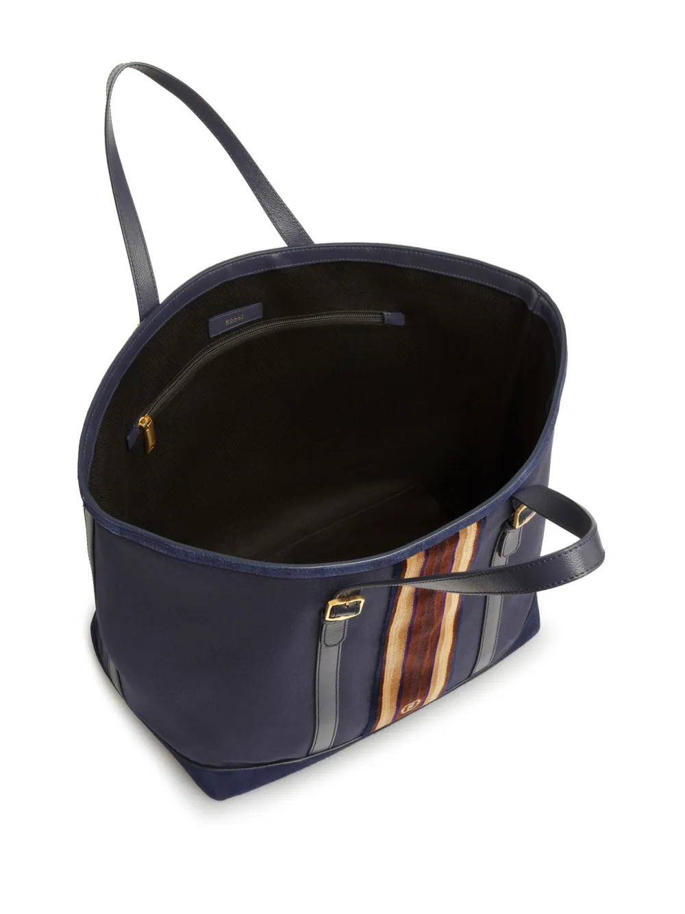 Bally Gare Tote Bag In Marine Fabric In Blue