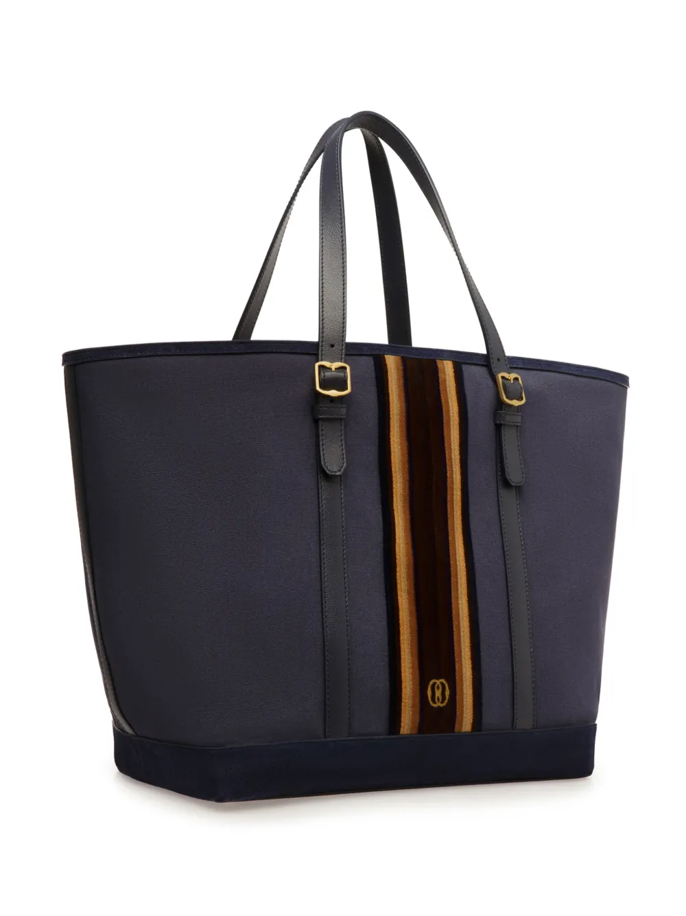 Bally Gare Tote Bag In Marine Fabric In Blue