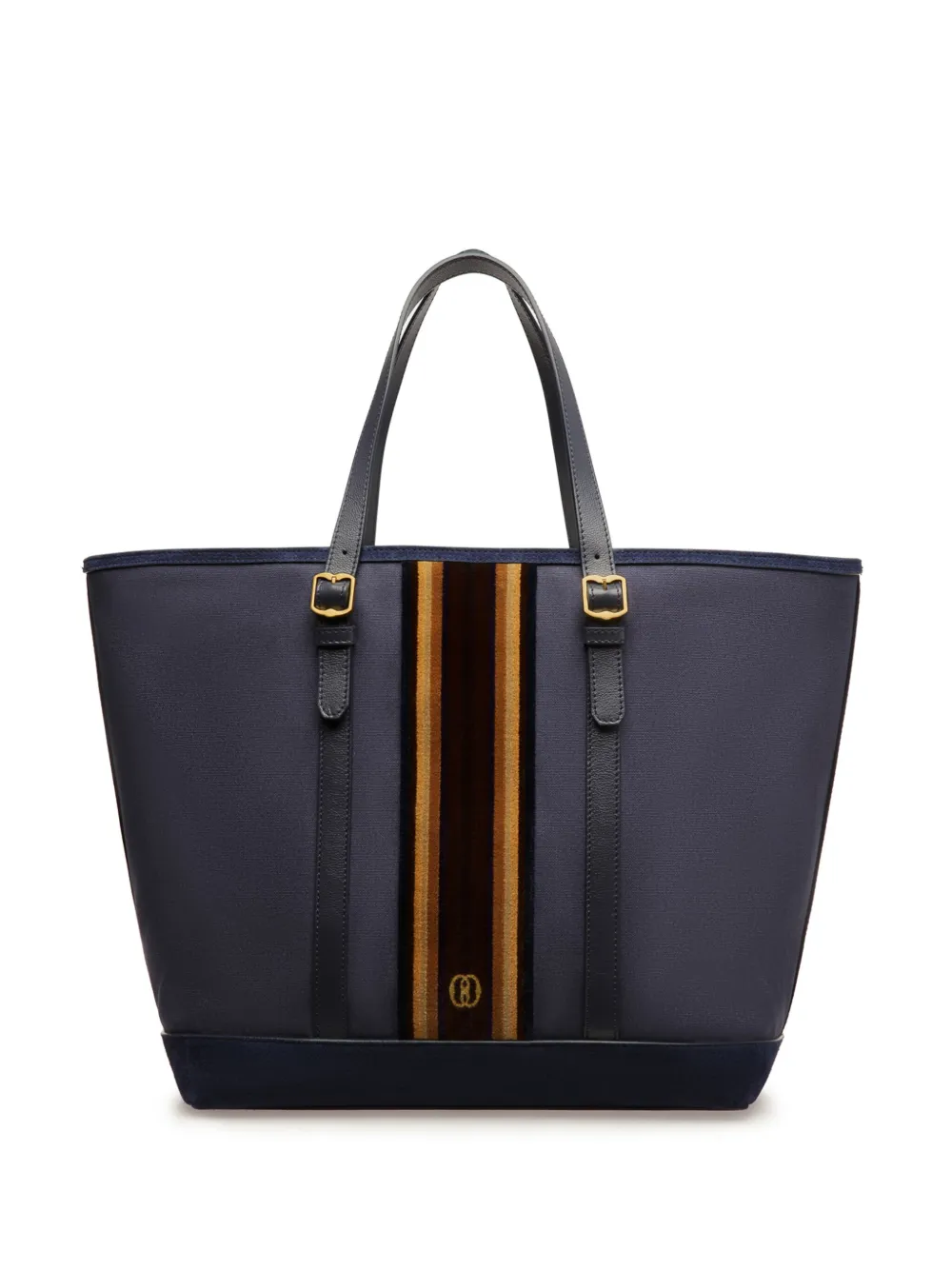 Bally Gare Tote Bag In Marine Fabric In Blue