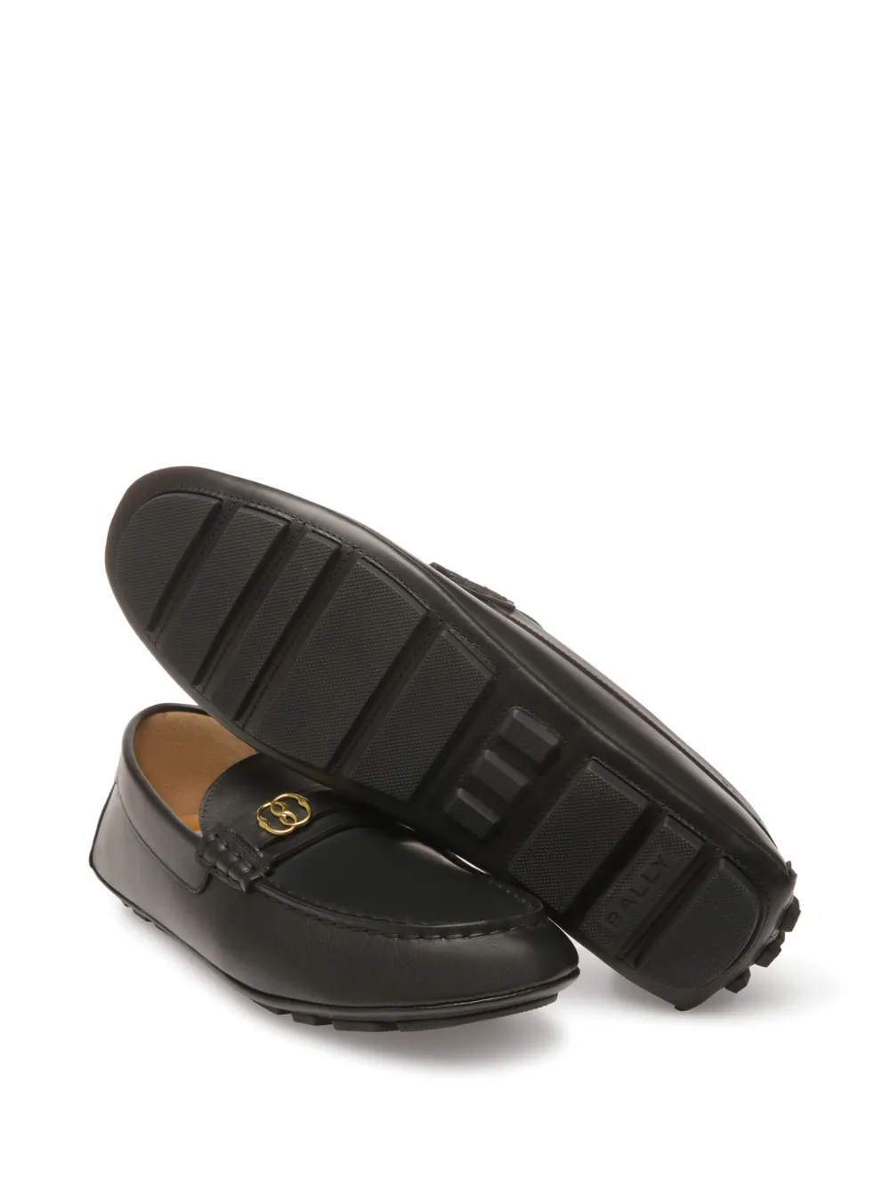 Shop Bally Keeper Leather Boat Shoes In Black