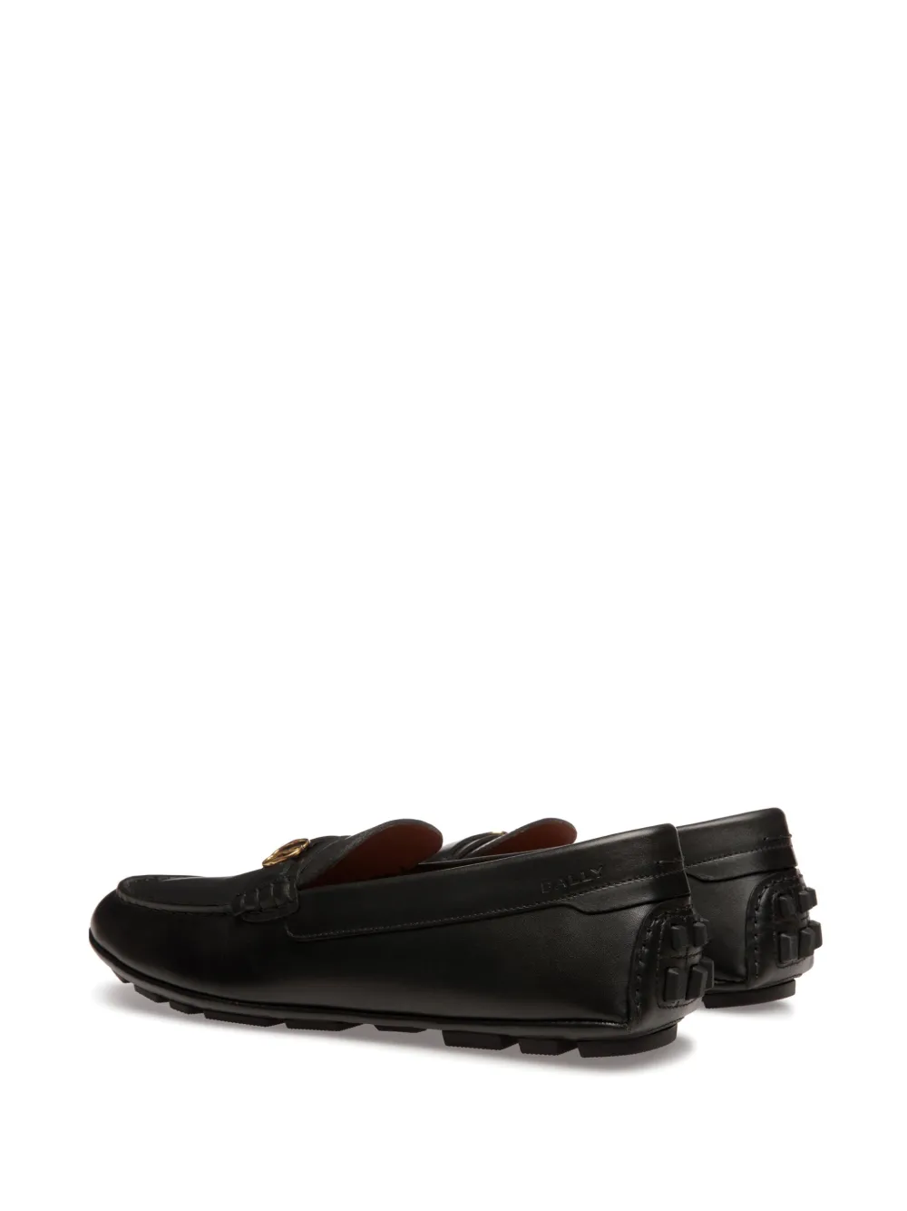 Shop Bally Keeper Leather Boat Shoes In Black