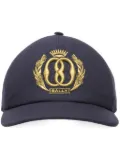Bally monogram-embroidered cotton cap - Blue