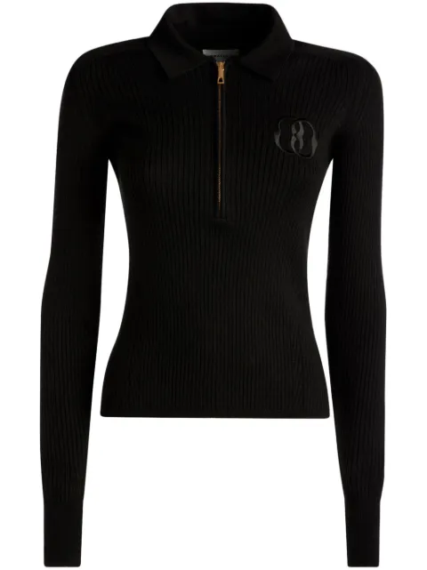 Bally logo-embroidered ribbed-knit jumper
