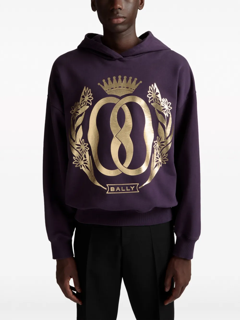 Bally Hoodie met logoprint Paars