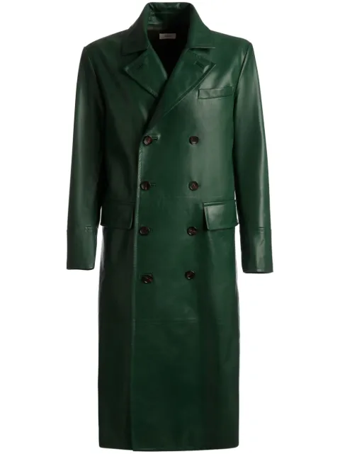 Bally double-breasted leather coat