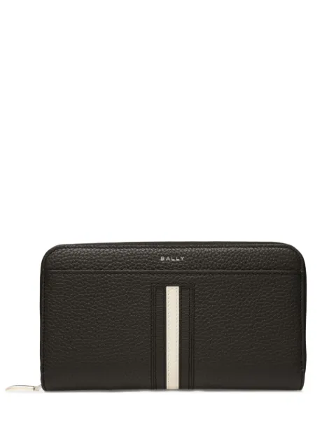 Bally striped-edge leather cardholder