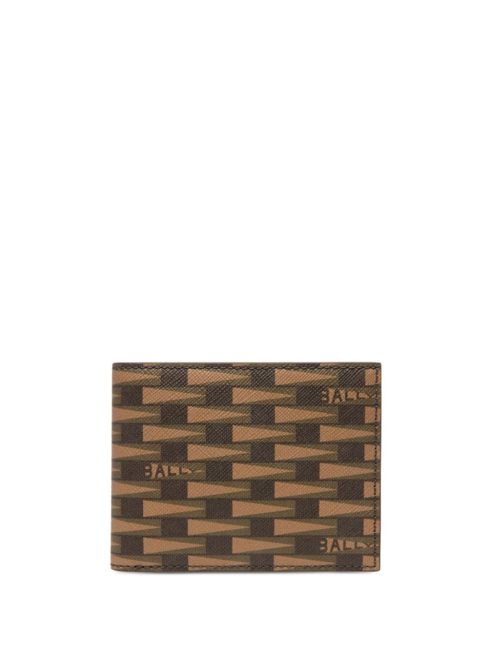 Bally Monogram Bi-fold Wallet In Brown