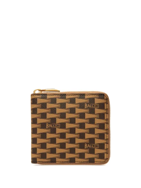 Bally monogram zipped wallet 