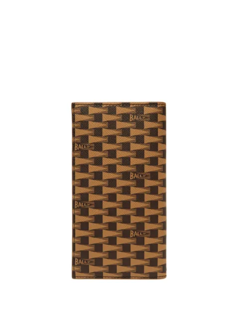 Bally monogram bi-fold wallet 