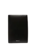 Bally logo-stamp leather passport case - Black