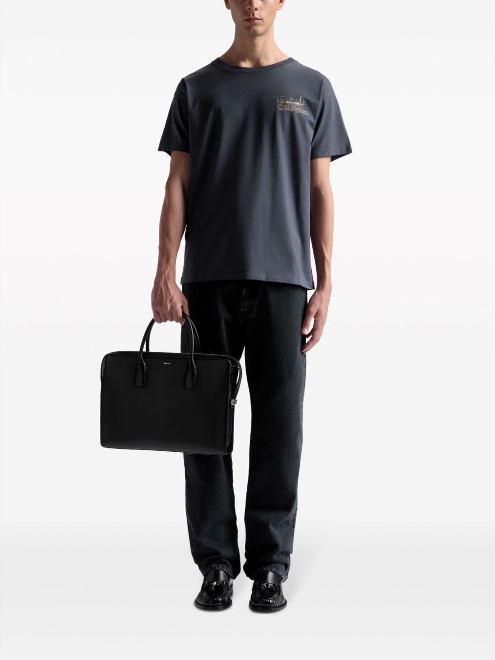 Bally Banque leather briefcase - Zwart