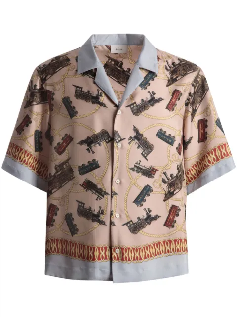 Bally Trains-print silk shirt