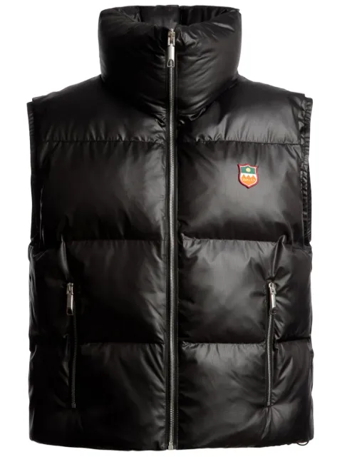 Bally logo-patch high-neck gilet