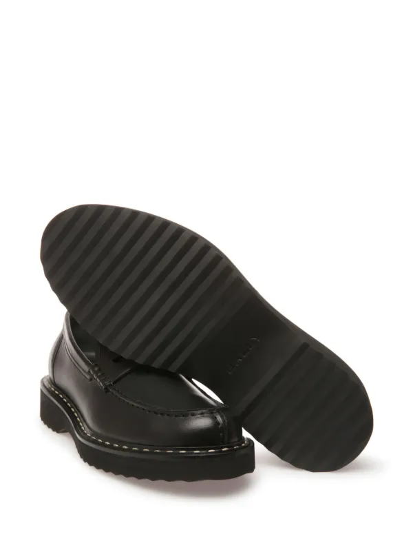 Bally Necko レザー ペニーローファー | ブラック | FARFETCH JP