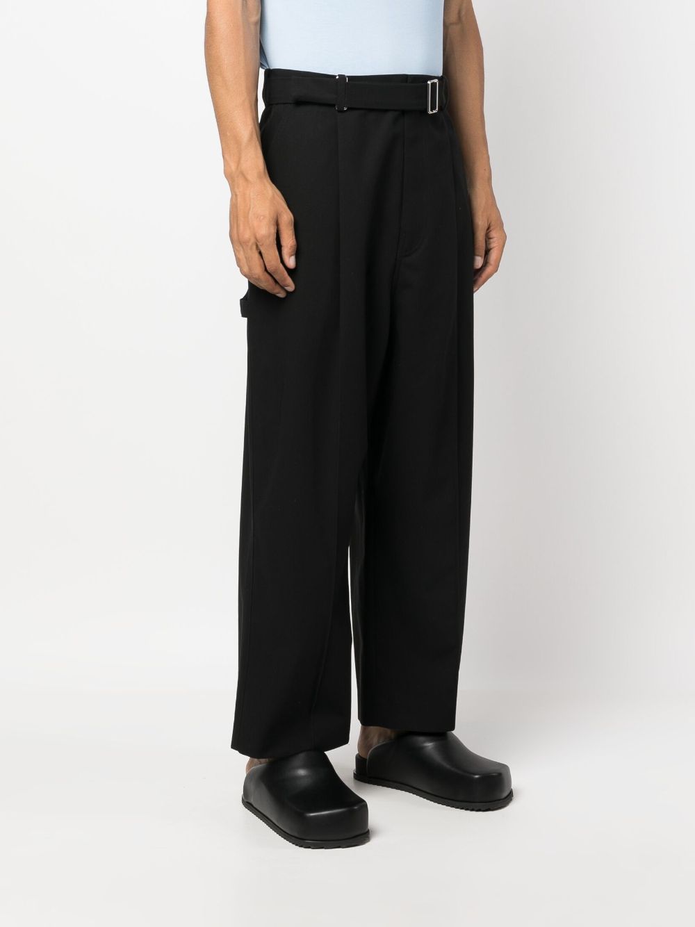Shop Loewe Wide-leg Trousers In Black