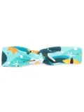 Lygia & Nanny Bethânia graphic-print headband - Blue