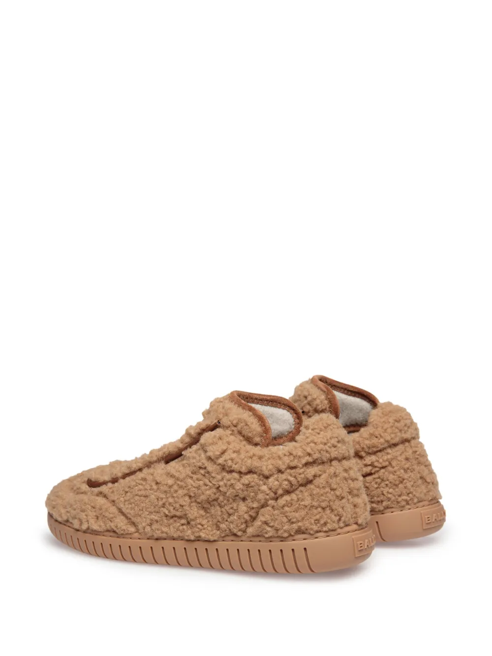 Bally Player Parrel sneakers van imitatie scheerwol Bruin