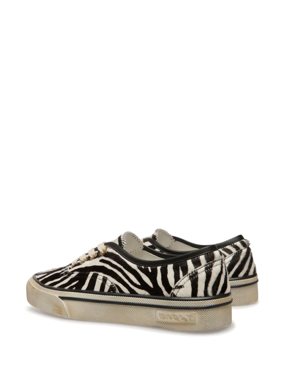 Bally Lyder sneakers met zebraprint Wit