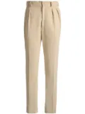 Bally gathered-detail tailored trousers - Neutrals