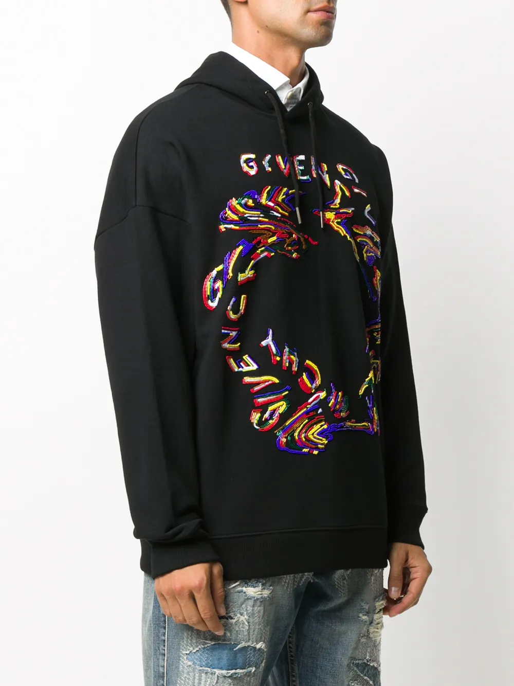 Givenchy Hoodie met logo Zwart