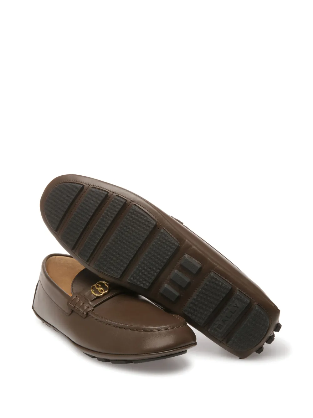 Bally Keeper logo-plaque boat shoes Brown