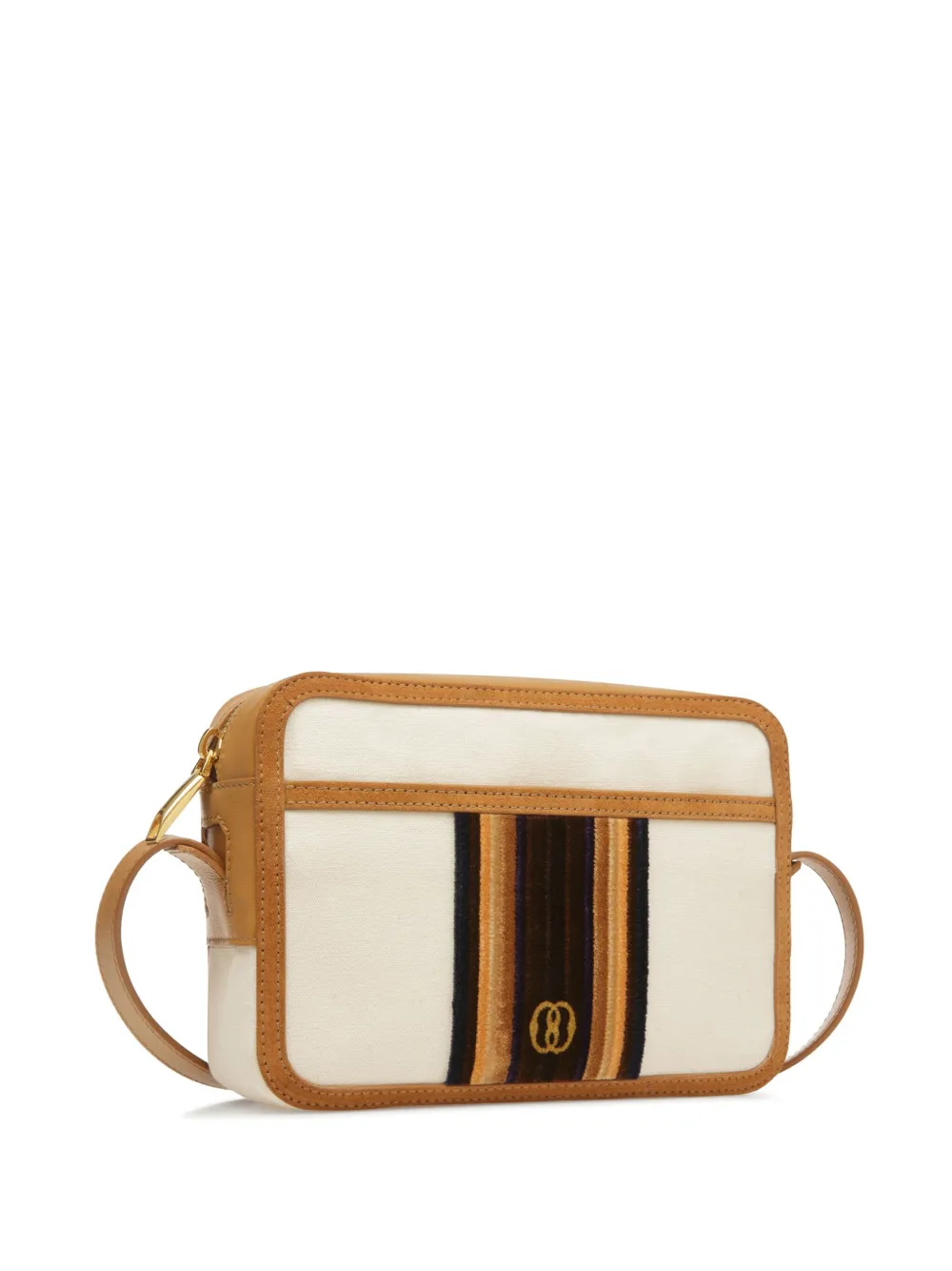 Bally Gestreepte schoudertas Beige