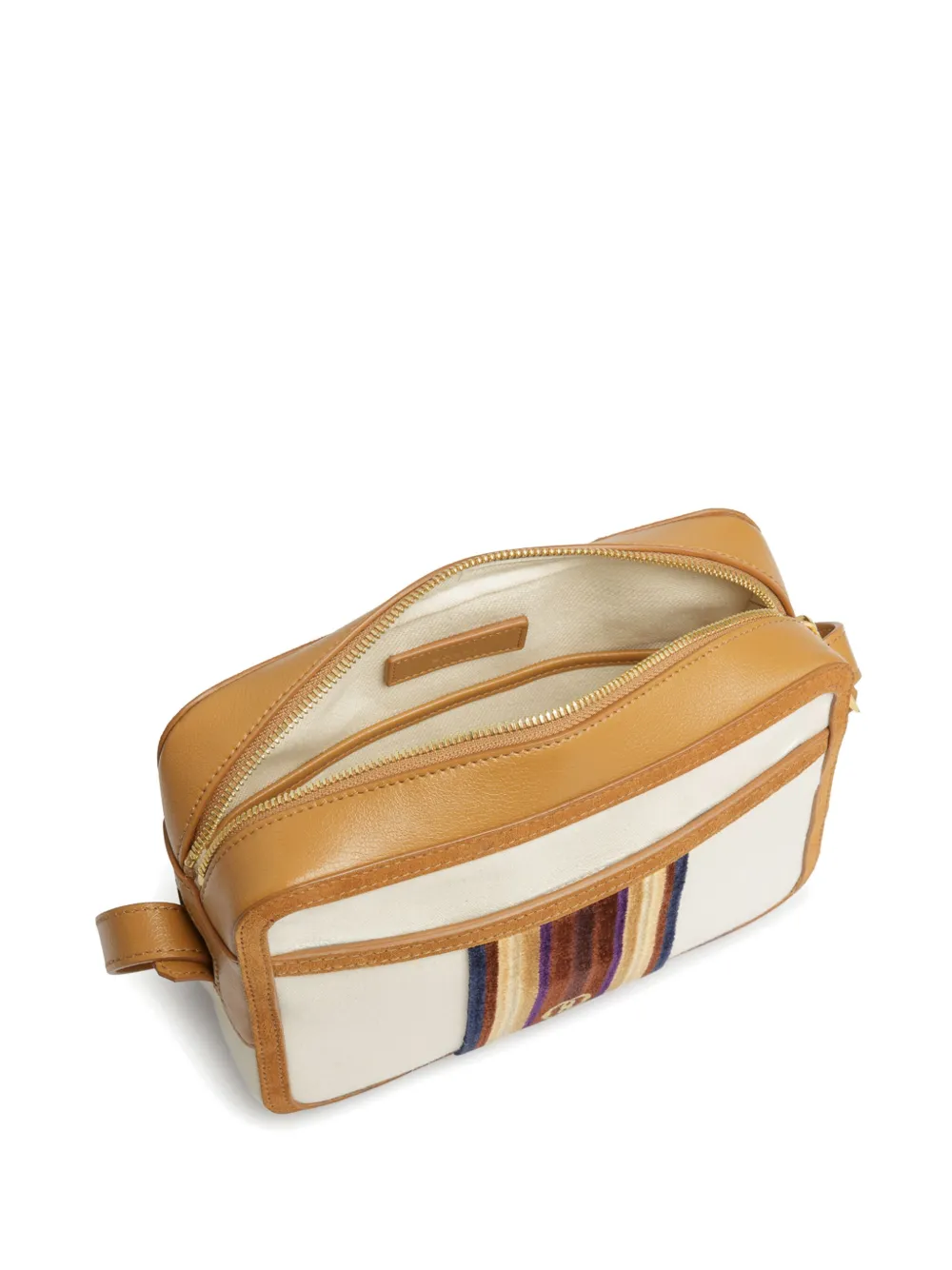 Bally Gestreepte schoudertas Beige