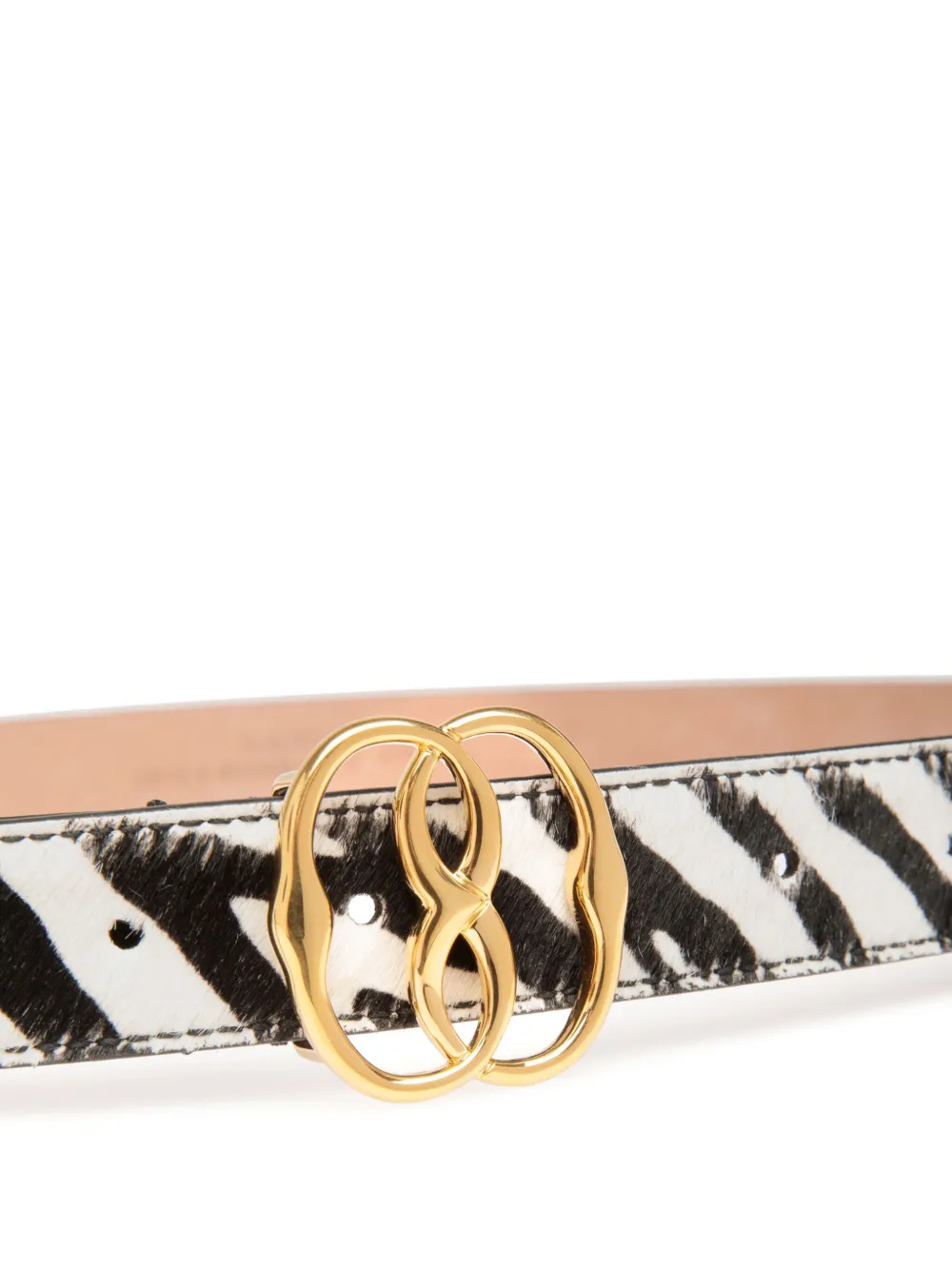 Bally Emblem Leather Belt In White