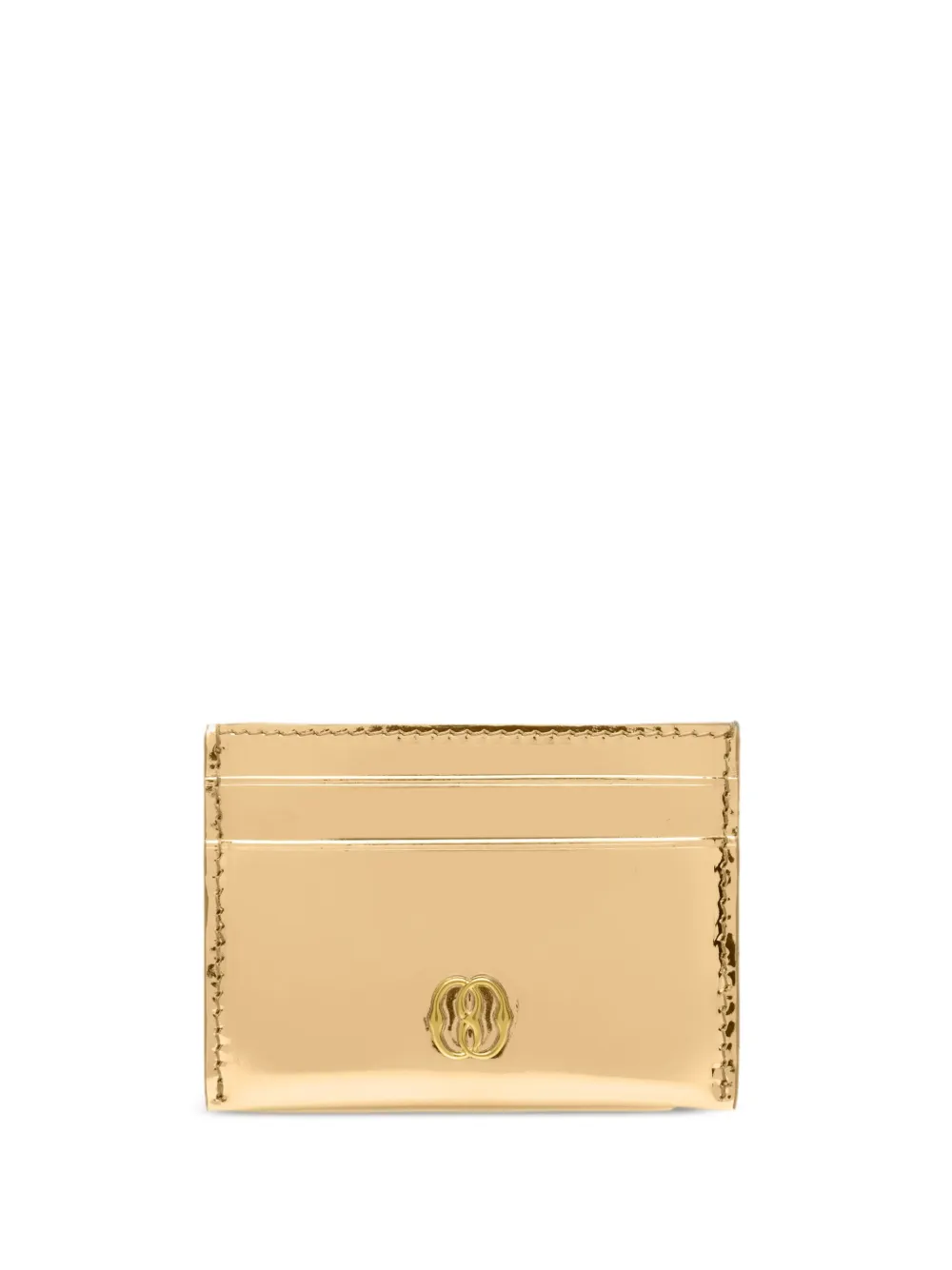 Bally Emblem Metallic-finish Wallet In Gold