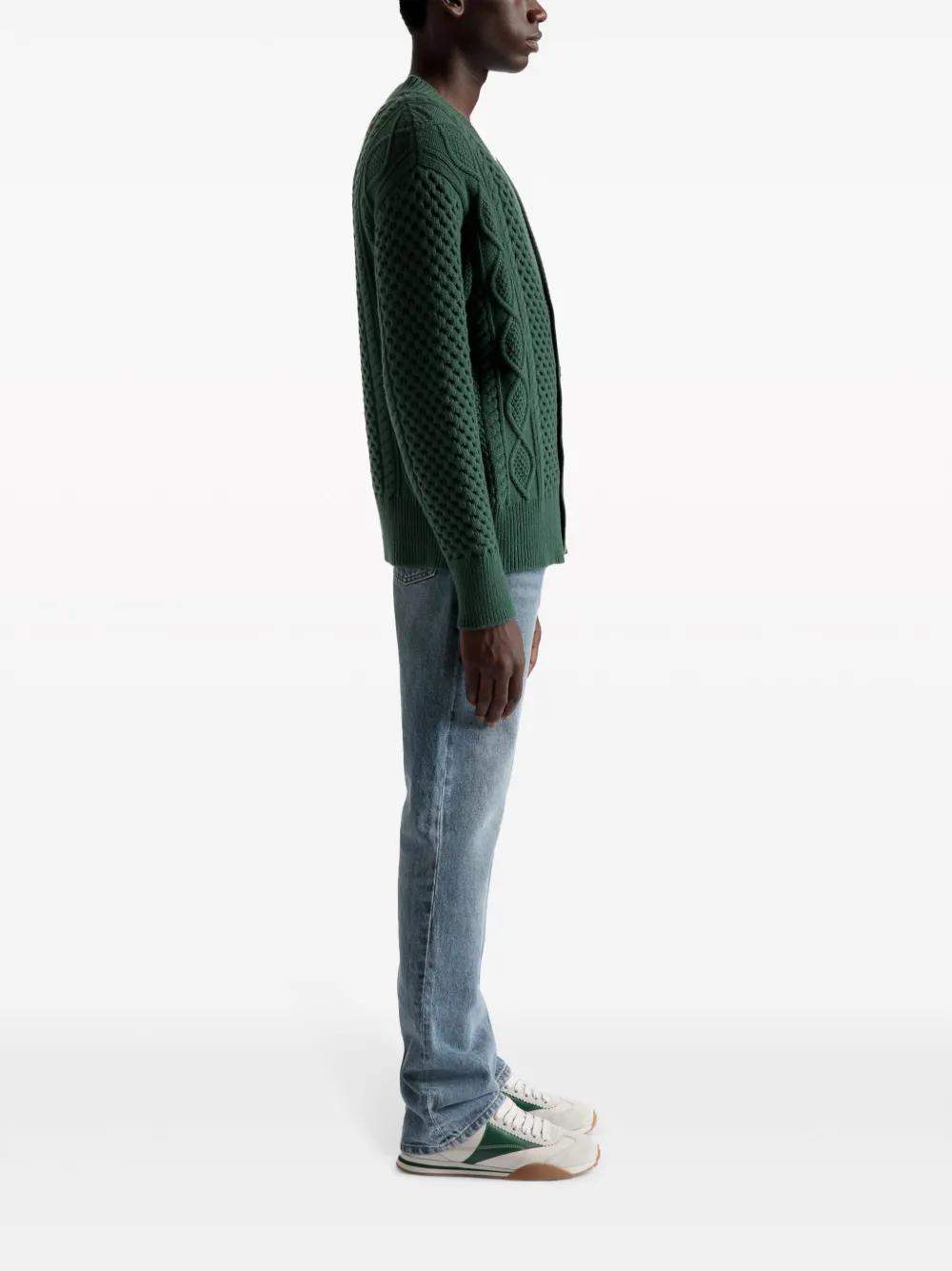 Bally Vest met geborduurd logo Groen