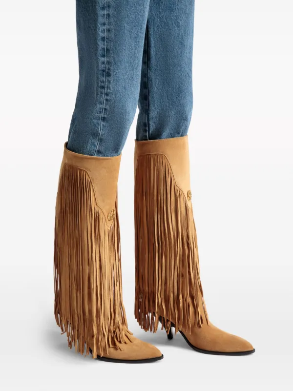 Bally フリンジ スエードブーツ | ブラウン | FARFETCH JP