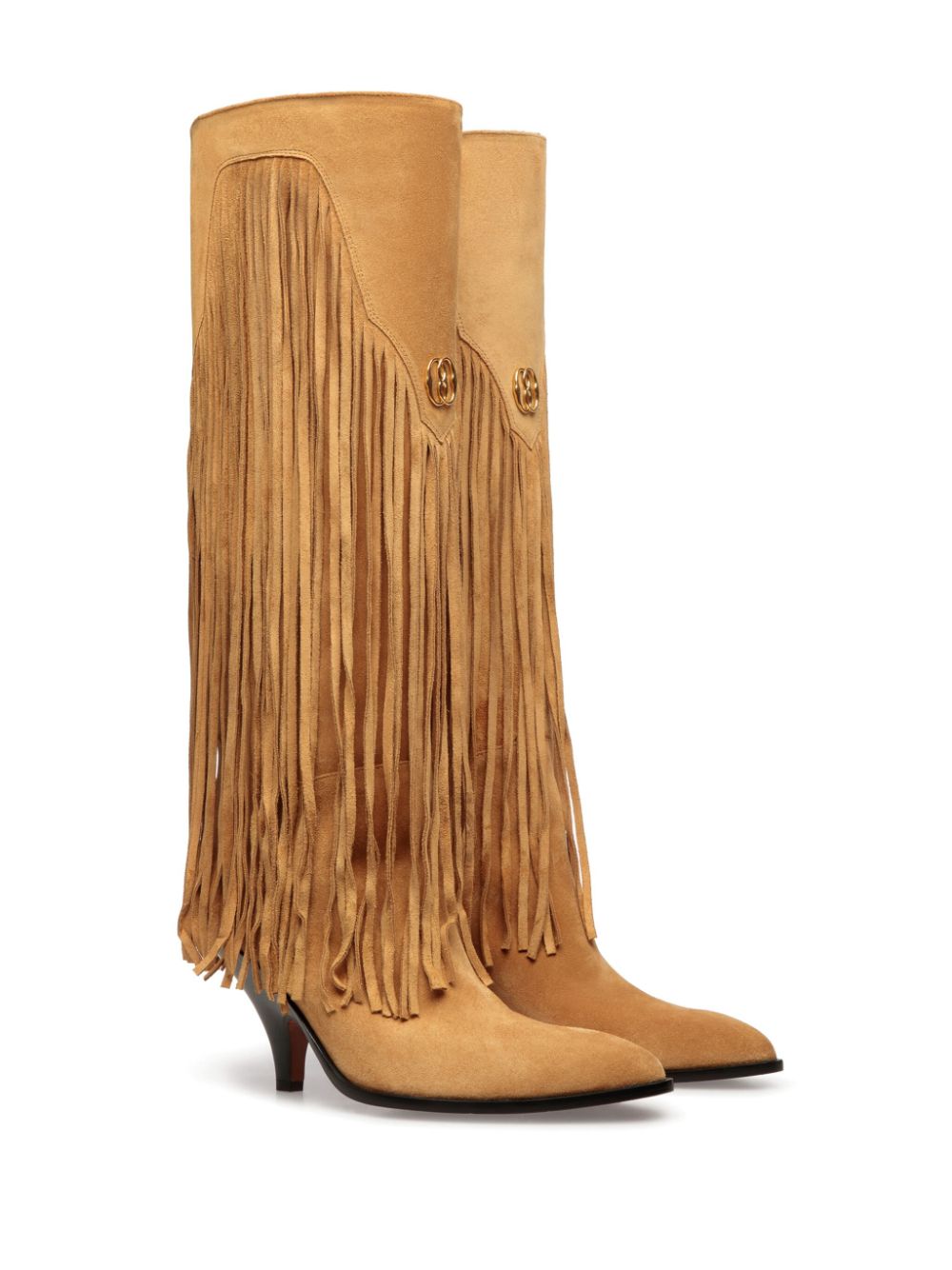 Bally 40mm fringed suede boots - Bruin