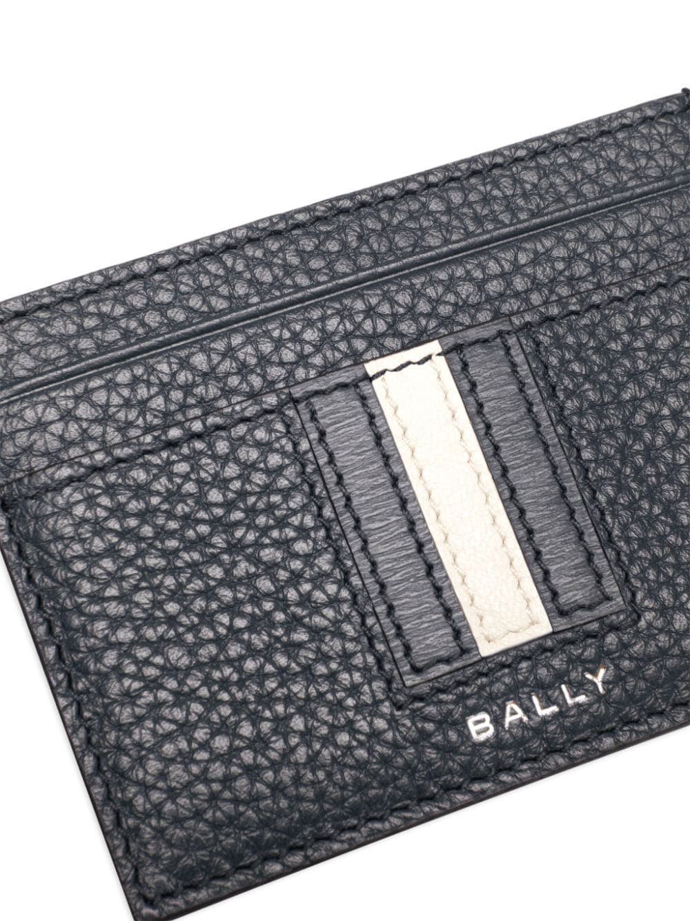 Shop Bally Logo-print Leather Cardholder In Grey