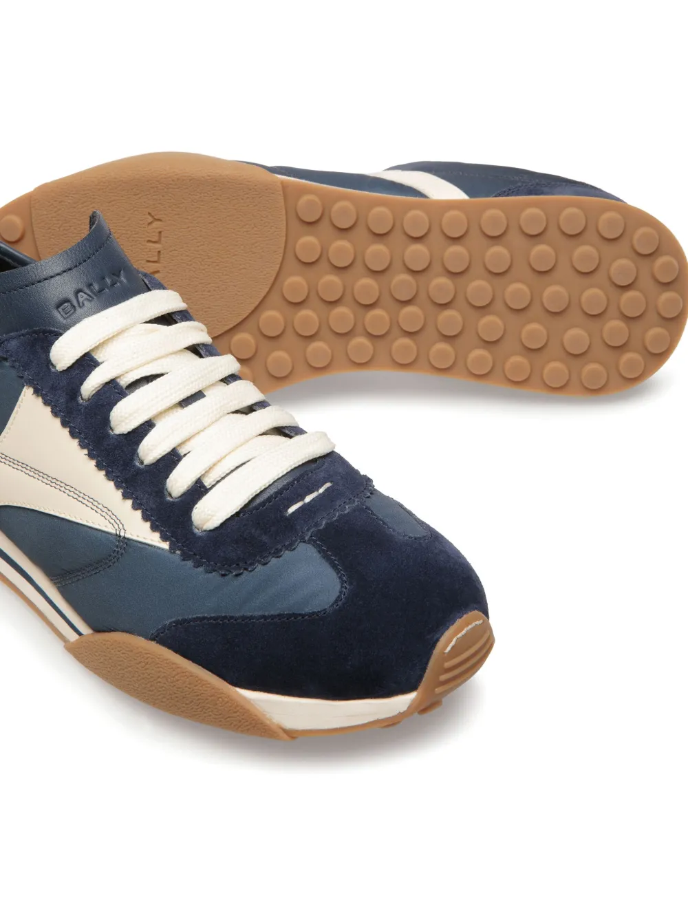 Bally Blue Sonney Panelled Sneakers In Purple