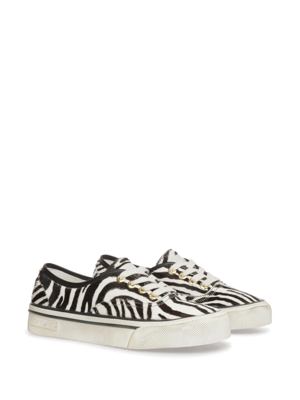 Bally Lyder zebra-print sneakers - Wit