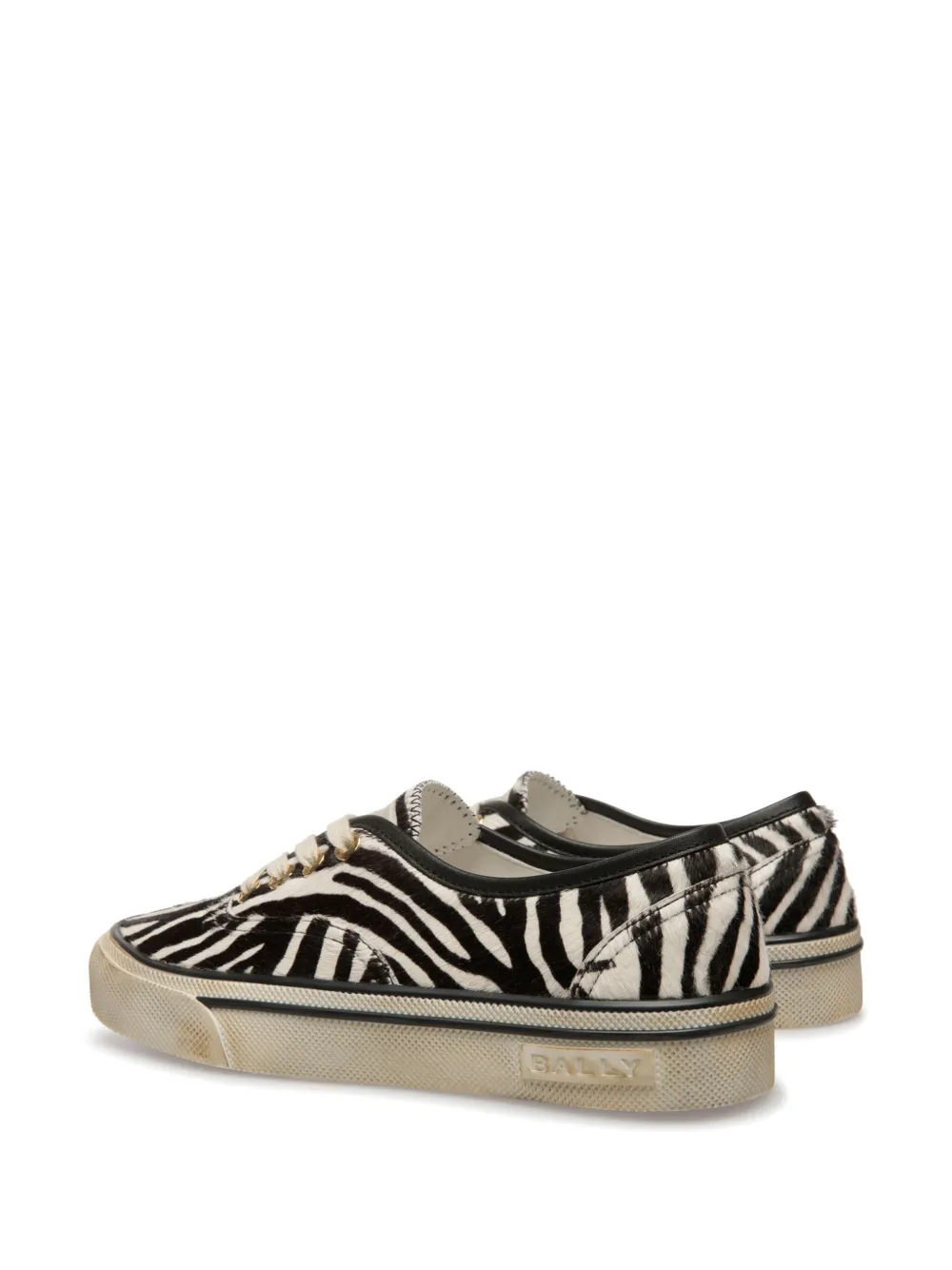 Bally Lyder sneakers met zebraprint Wit