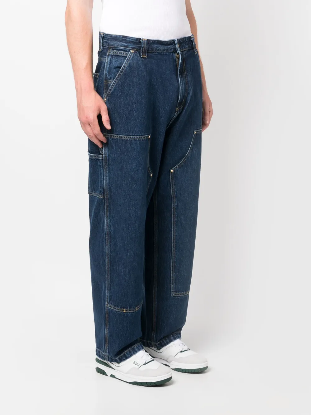 Carhartt WIP Jeans met wijde pijpen Blauw
