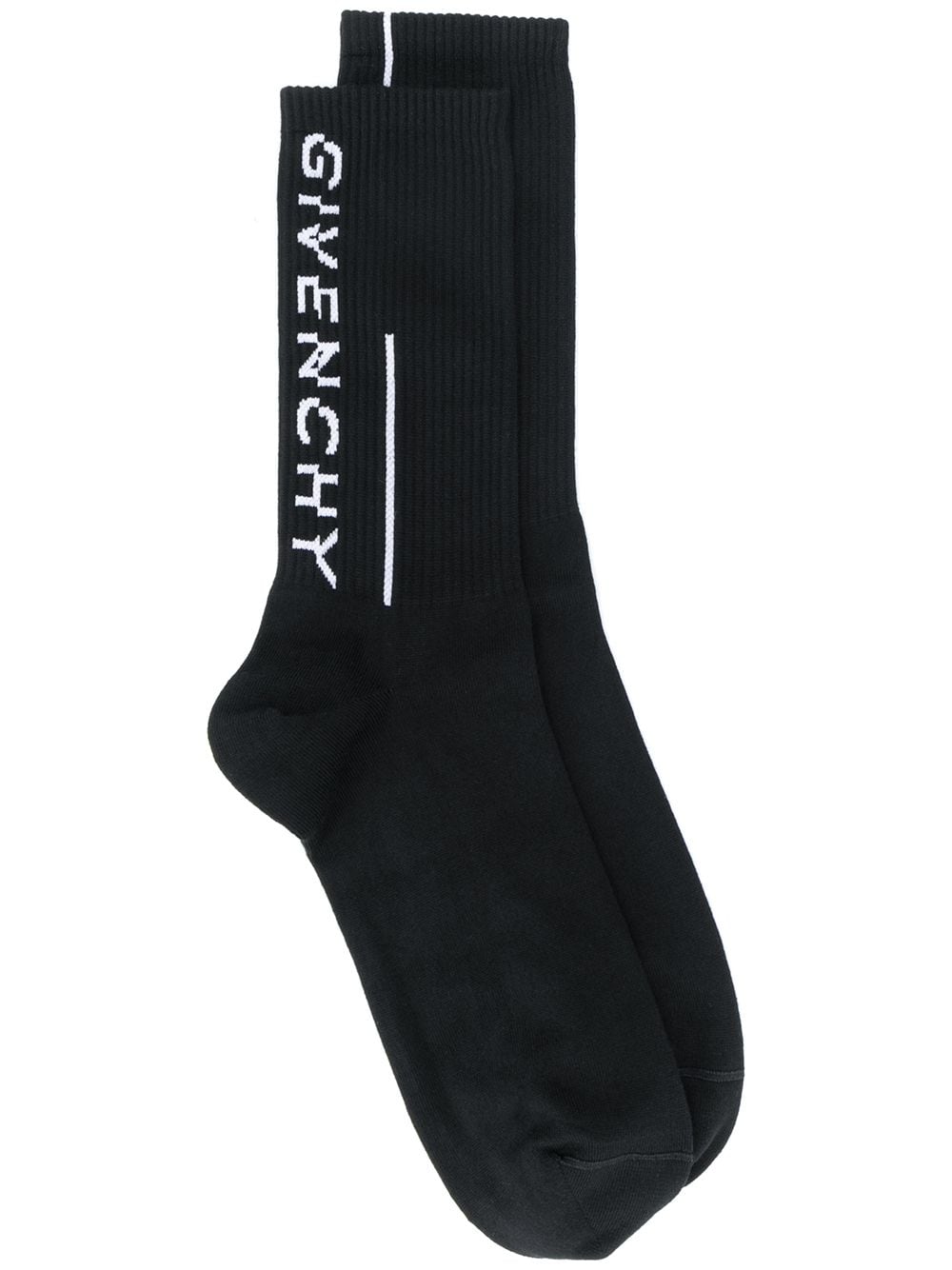 Givenchy Intarsia-logo Ankle Socks In Black
