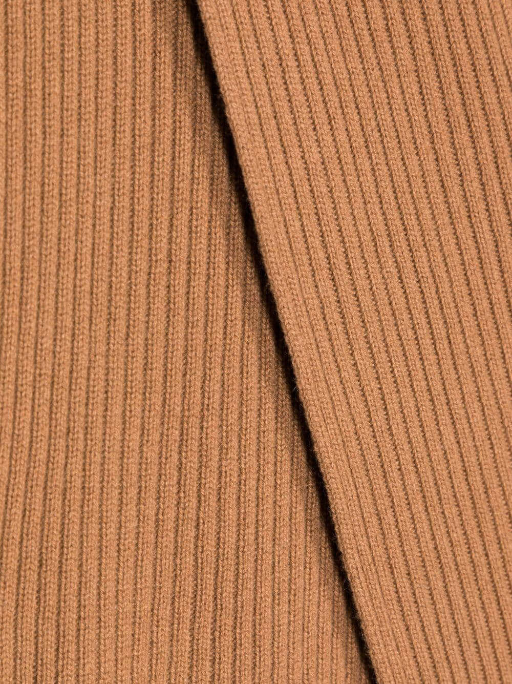 Shop N•peal Ribbed-knit Cashmere Scarf In Brown