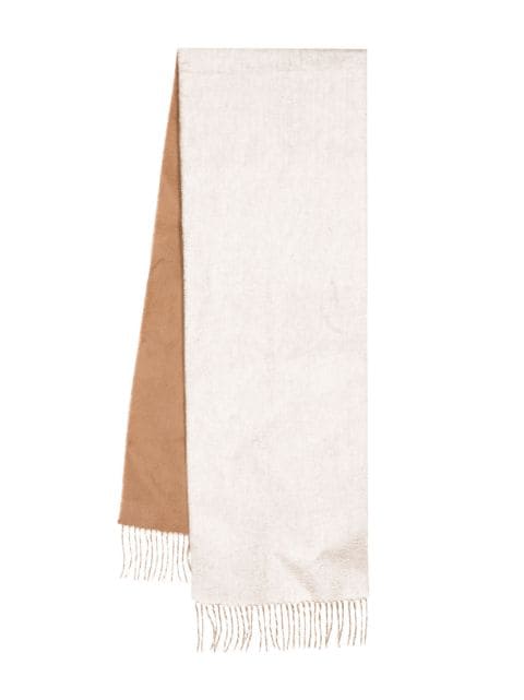 N.Peal two-tone cashmere woven scarf