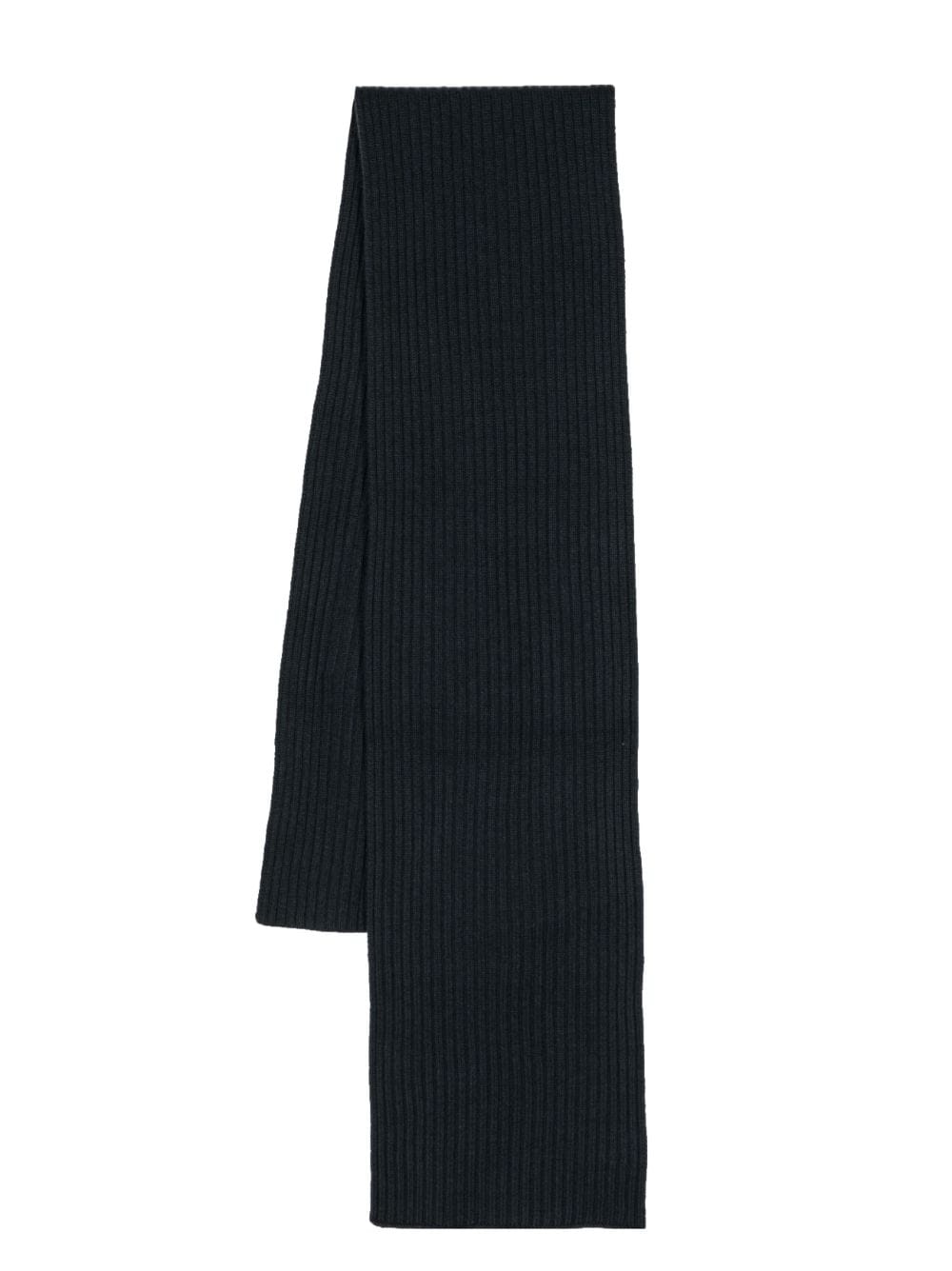 Shop N•peal Ribbed-knit Cashmere Scarf In Blue